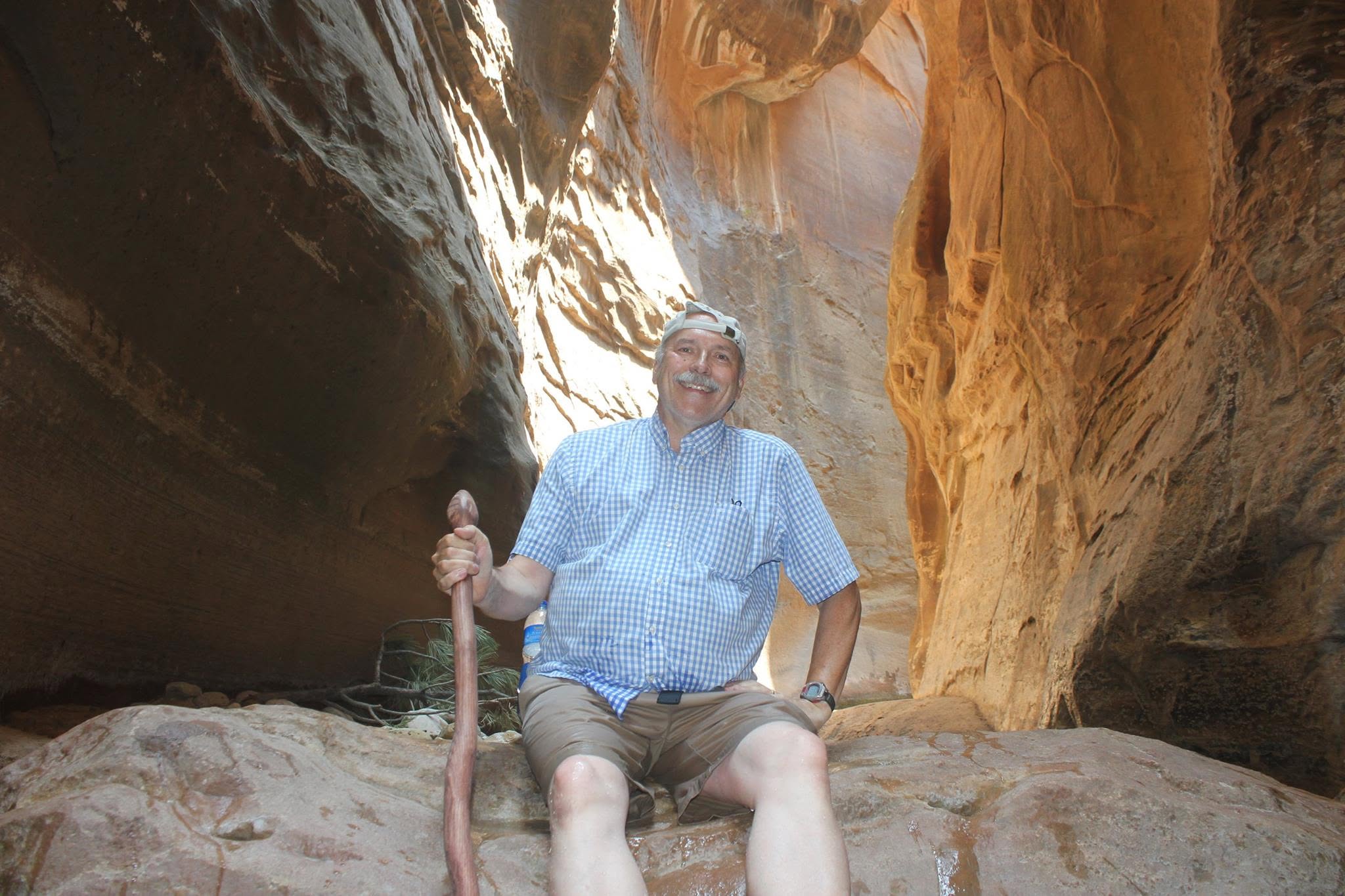 Dan Hooper exploring a canyon